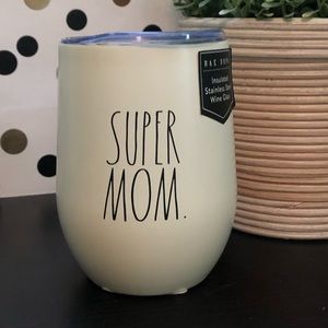 Rae Dunn SUPER MOM stainless steel wine tumbler